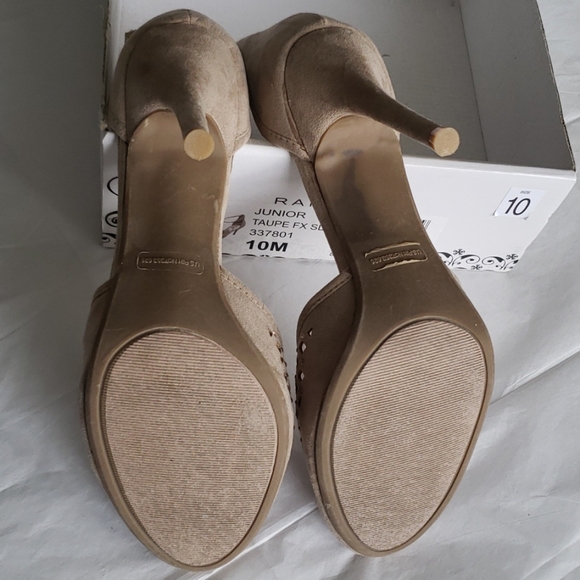 RAMPAGE Jewel Rhinestone Stud CutOut Pump NEW Ankle Strap Heels Women's - Picture 7 of 12